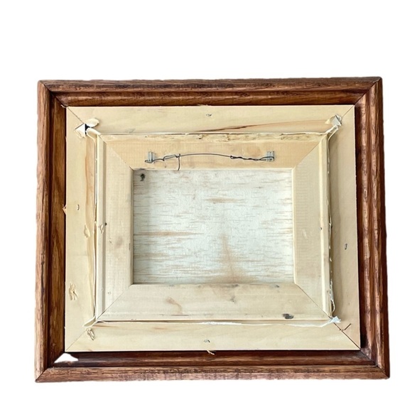 VINTAGE Oil on Canvas Painting Autumn Lake Scene Signed by Artist - Picture 2 of 12